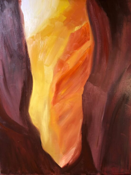 Mountain Range, Oil on Canvas 16x20 - APB Artistry